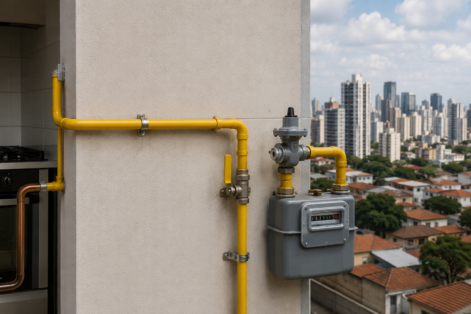 Instalação de gás encanado em São Paulo