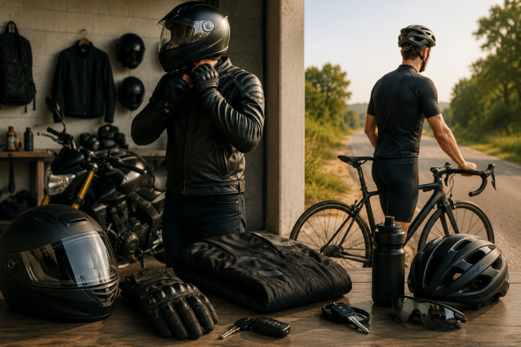 Escolhas que ciclistas e motociclistas experientes fazem antes de sair

