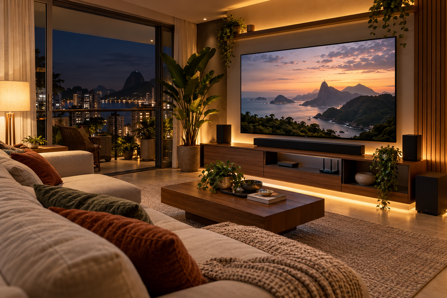 Dispositivos inteligentes e sistemas de home theater do futuro